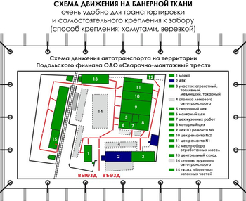 Схема движения (3х1,5 метра, банер) - Схемы движения автотранспорта - ohrana.inoy.org